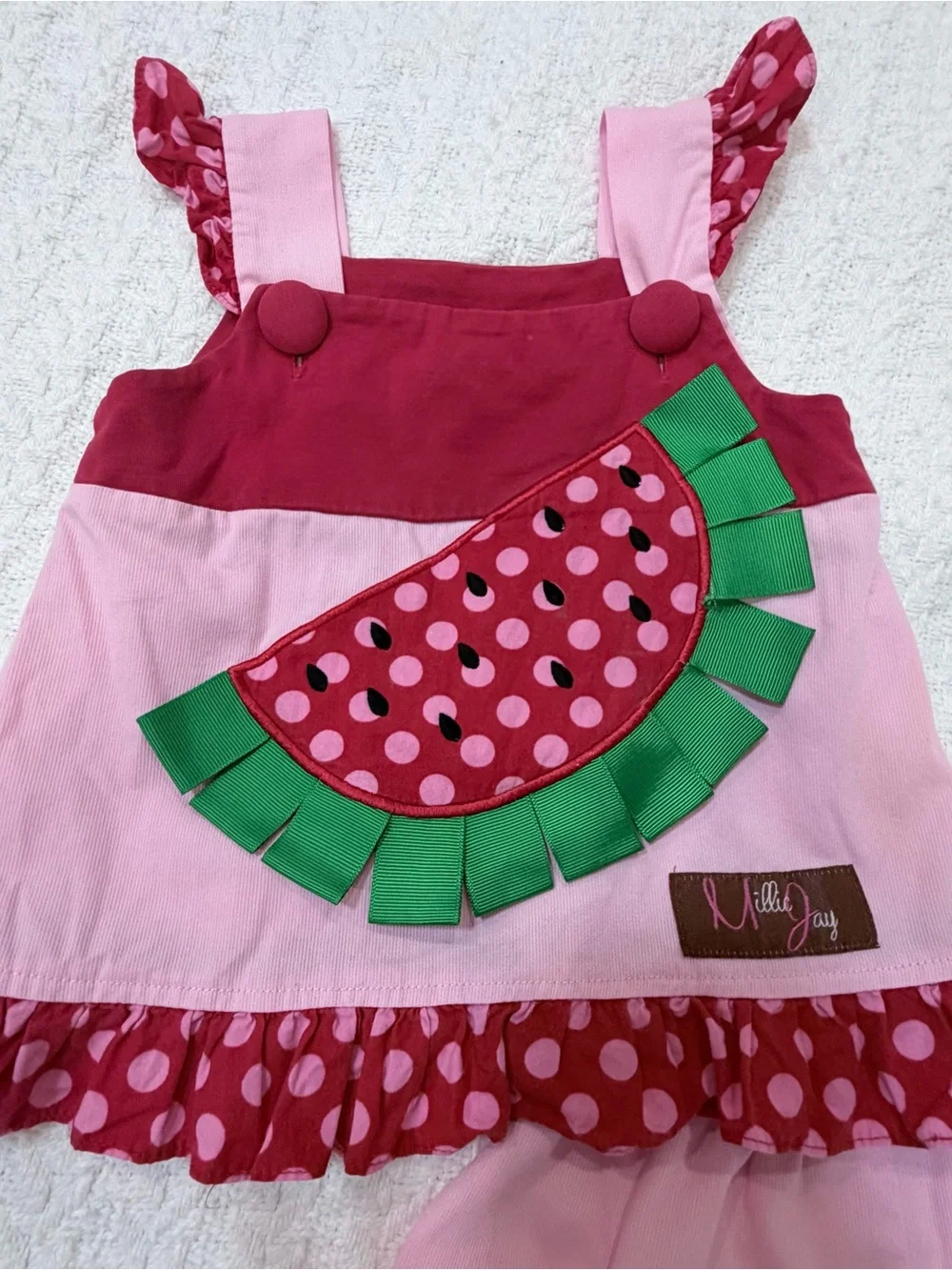 Little Joey Pink & Red Watermelon Kids Matching Set
